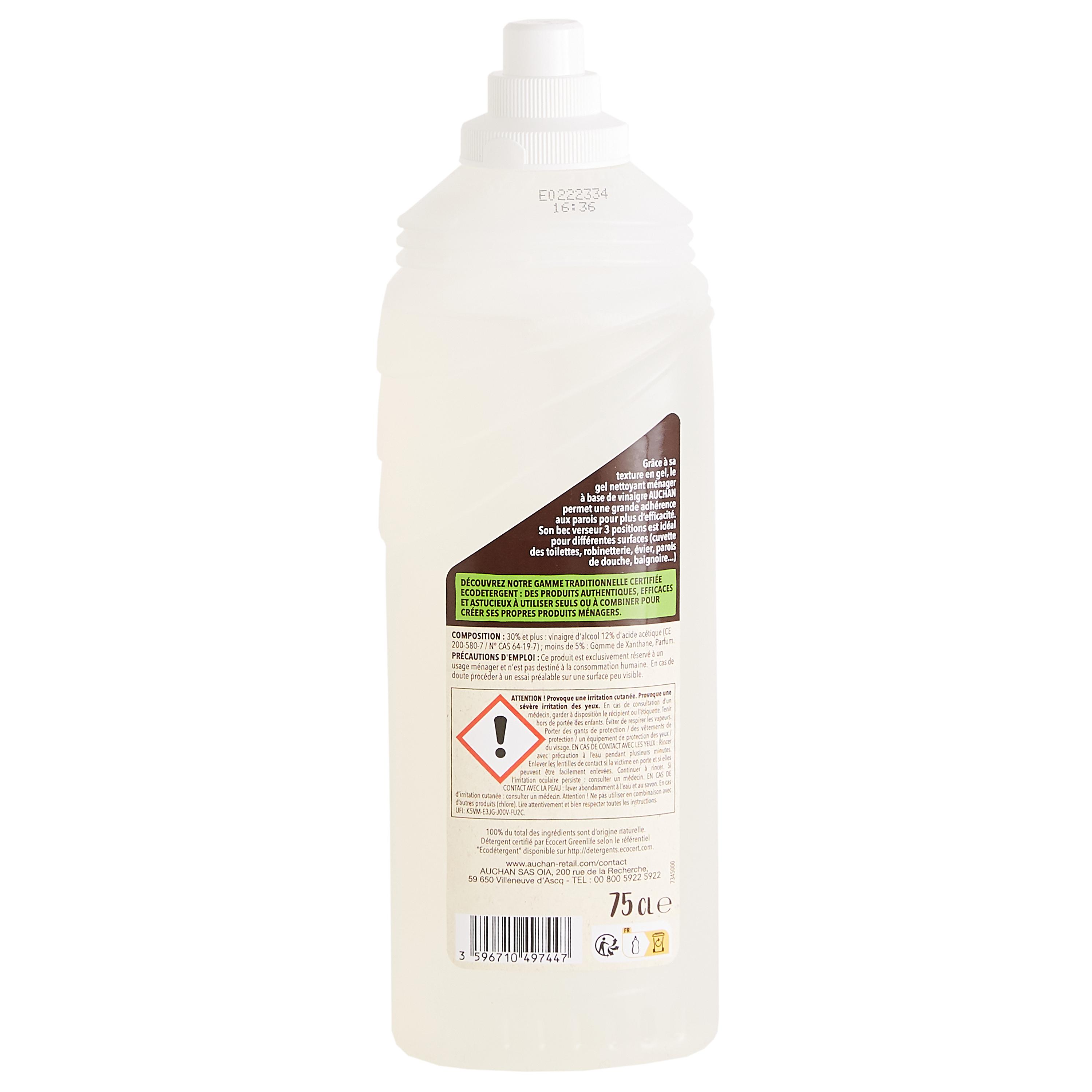 Voir la diapositive 3 : AUCHAN BETTER LIFE Gel nettoyant vinaigre menthe 750ml