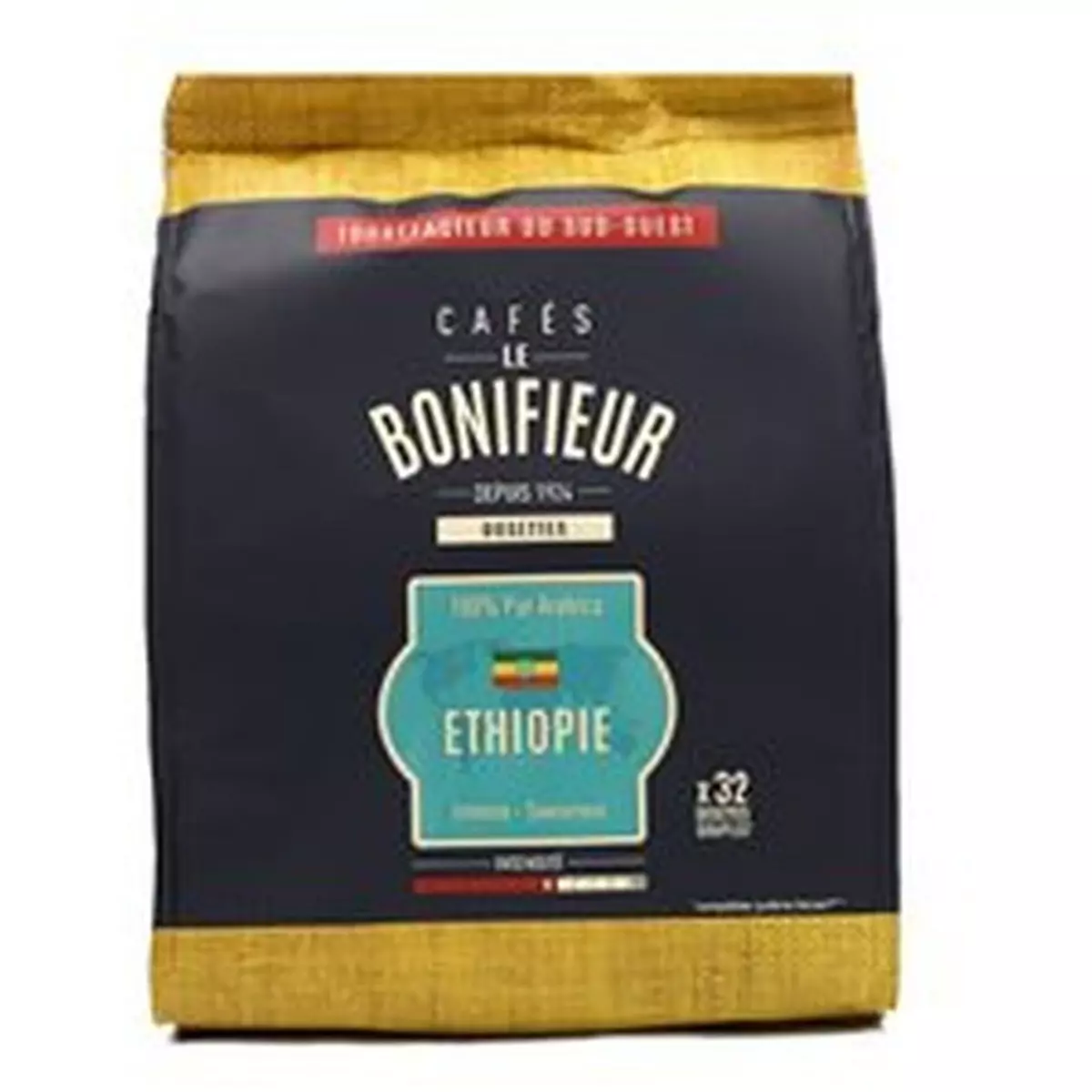 LE BONIFIEUR Dosettes de café souple Ethiopie 36 dosettes 225g