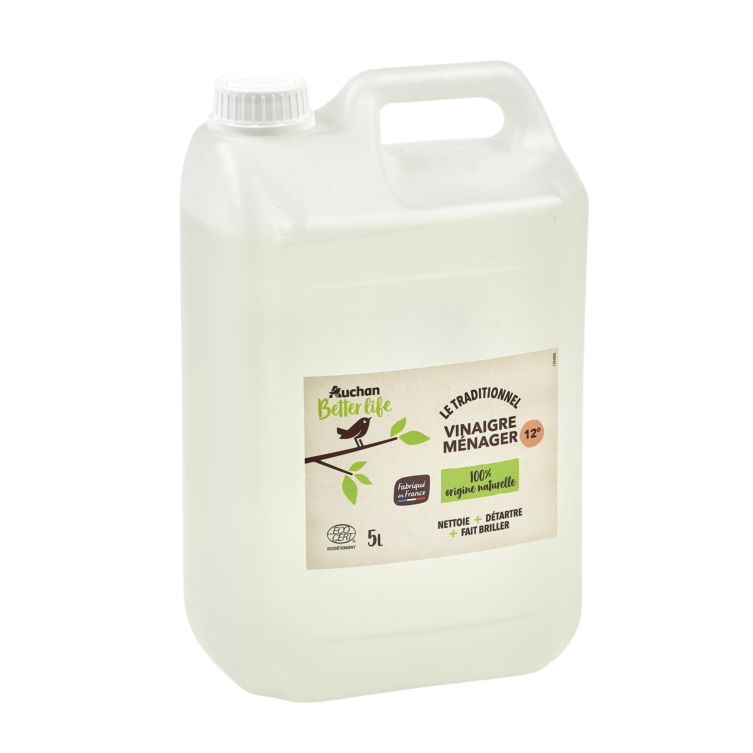 Voir la diapositive 2 : AUCHAN BETTER LIFE Vinaigre ménager Ecocert 5l