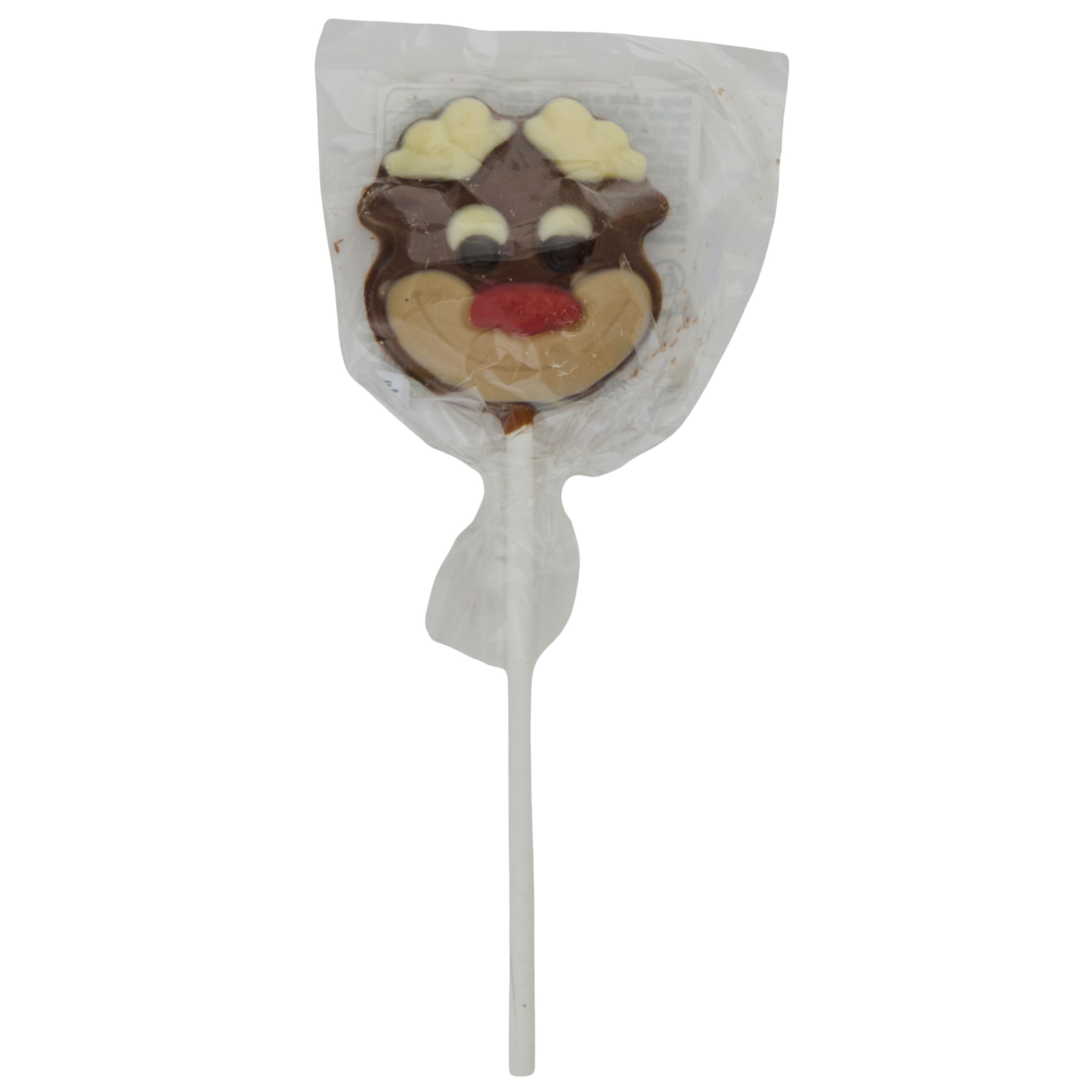Voir la diapositive 7 : VENDOME Sucette au chocolat, Père Noël, renne, nounours (modèle aléatoire) 18g