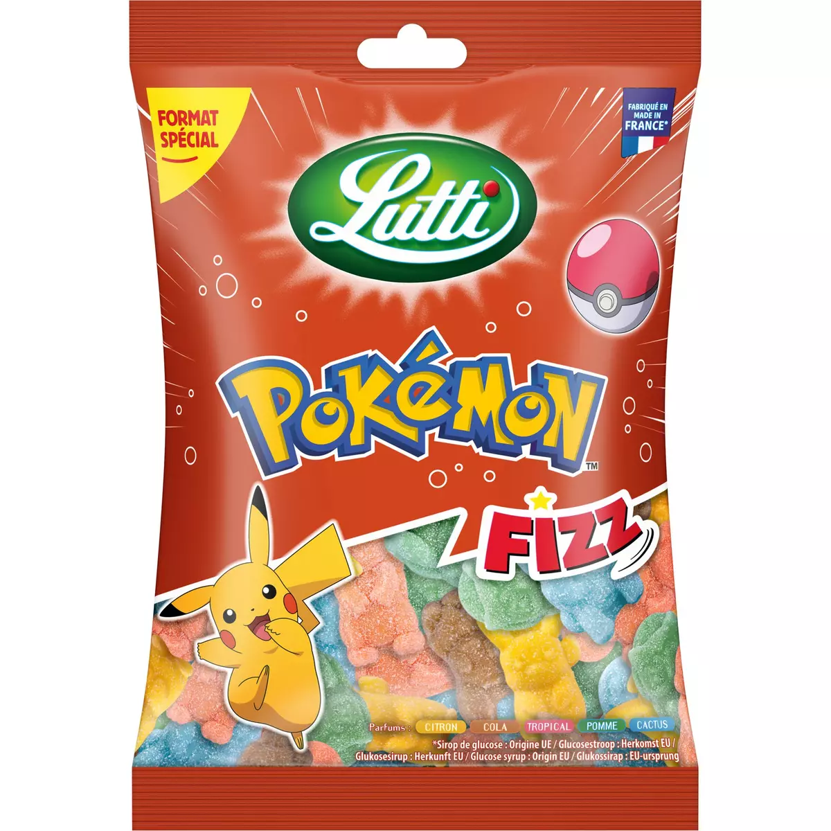 LUTTI Pokémon Fizz Bonbons gélifiés 300g