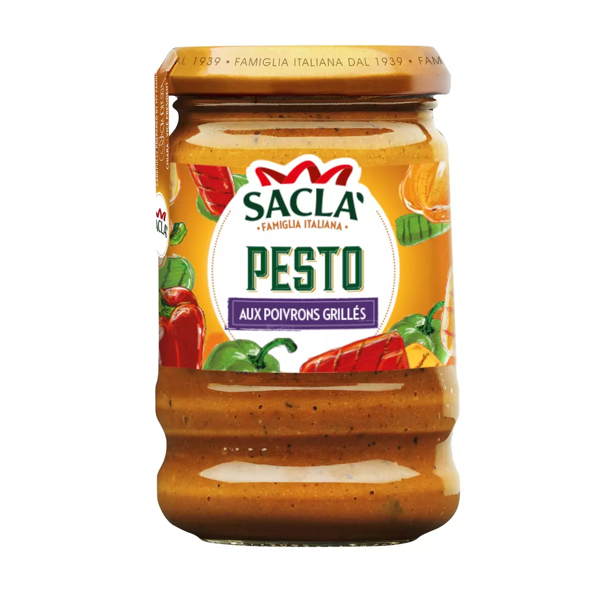 SACLA Sauce pesto aux poivrons grillés 190g
