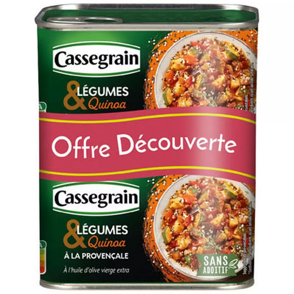 CASSEGRAIN Légumes et quinoa à la provençale 2x375g