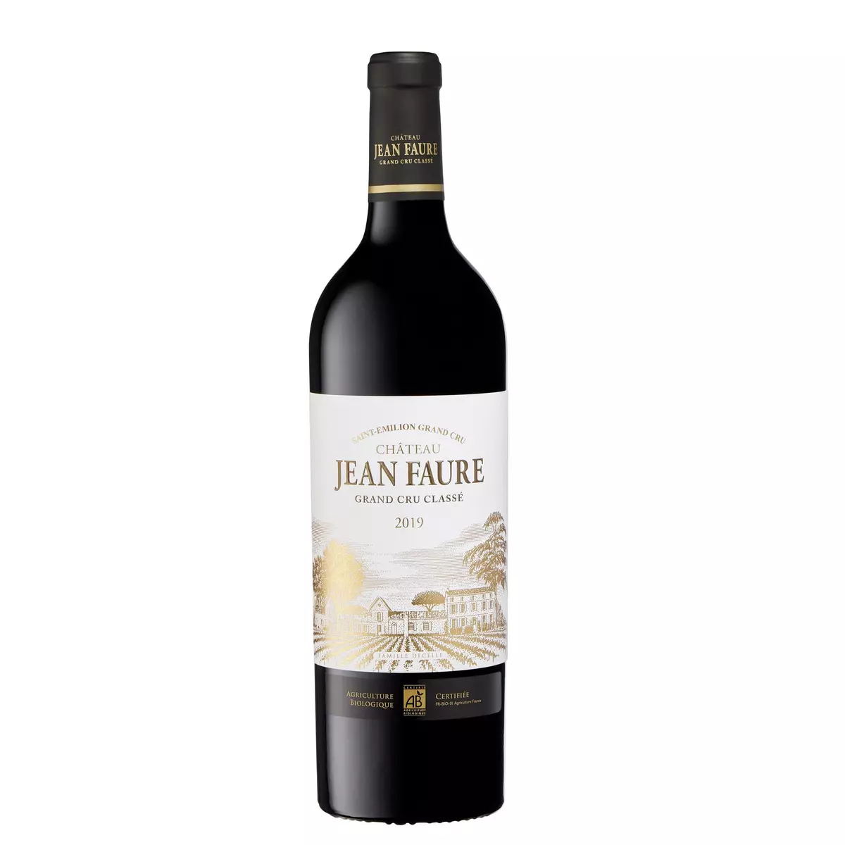Vin rouge AOP Saint-Émilion Château Jean Faure bio 2019 75cl