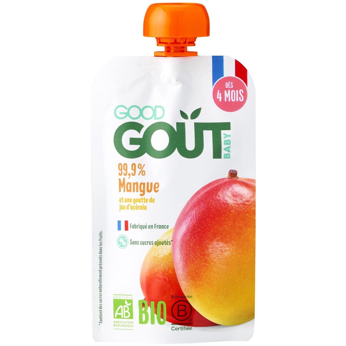 GOOD GOUT Gourde à la mangue bio dès 4 mois 120g