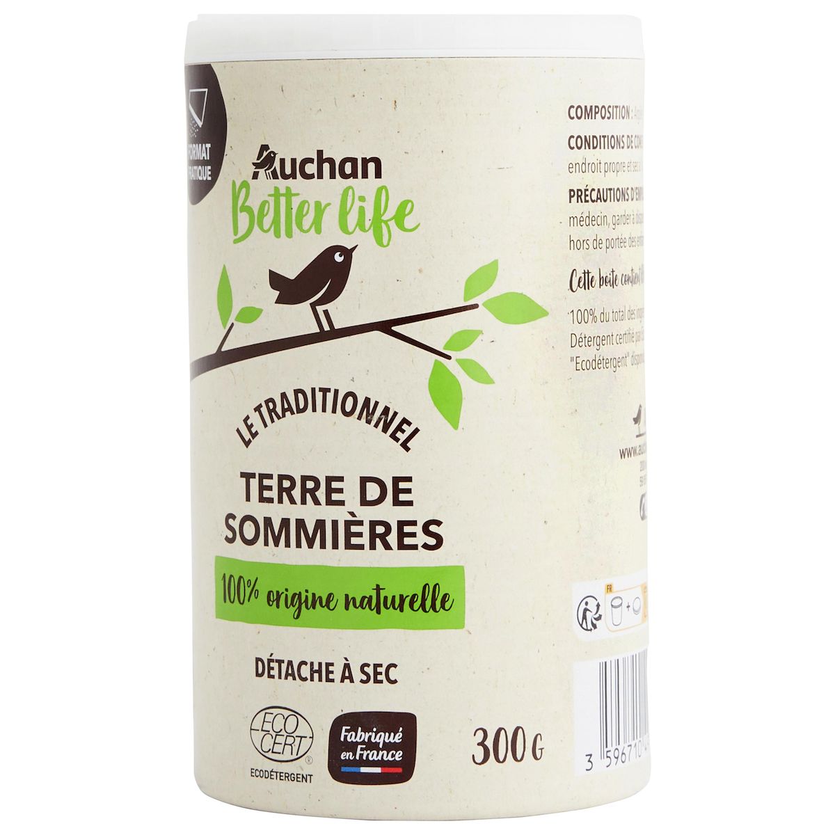 AUCHAN BETTER LIFE Terre de sommières Ecocert 300g