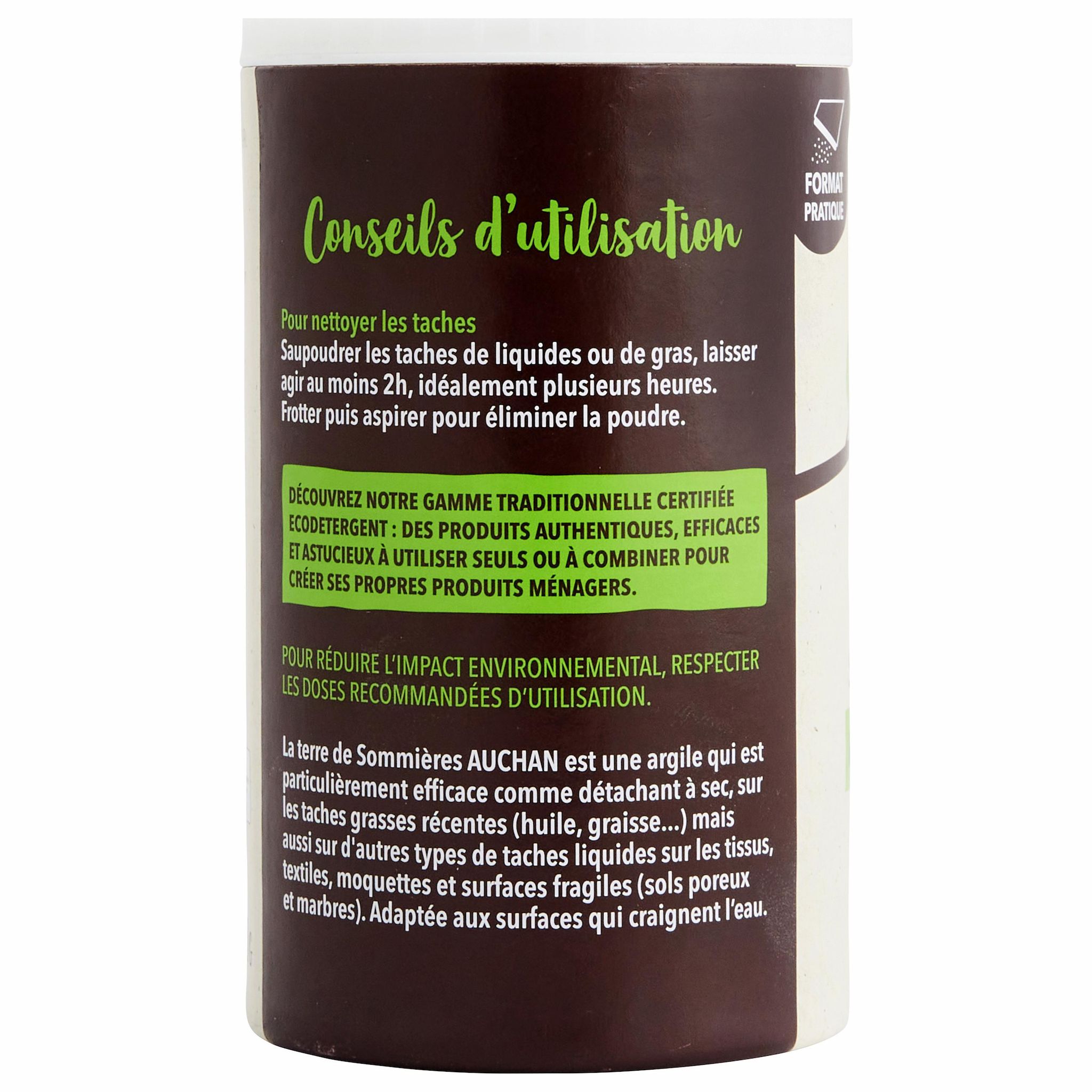 Voir la diapositive 3 : AUCHAN BETTER LIFE Terre de sommières Ecocert 300g