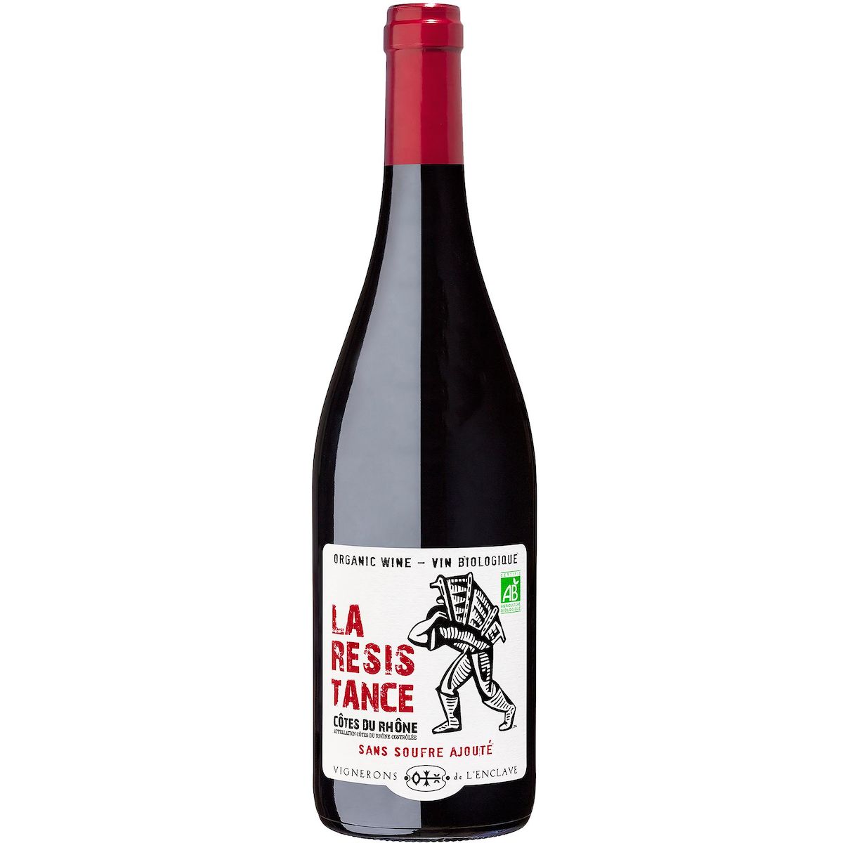AOP Côtes du Rhône La résistance rouge bio 75cl