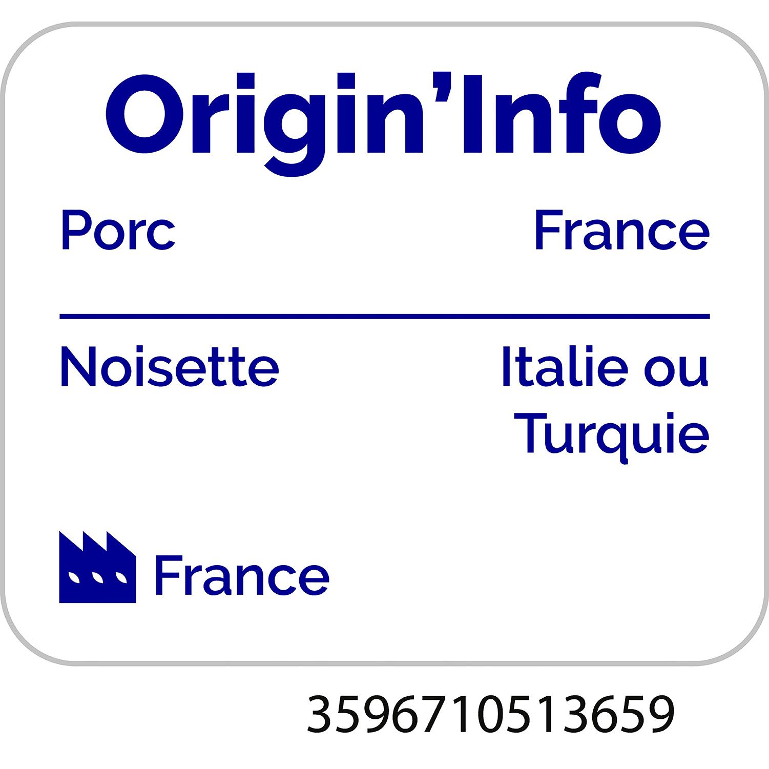 Voir la diapositive 2 : AUCHAN P'tits saucissons secs aux noisettes 400g