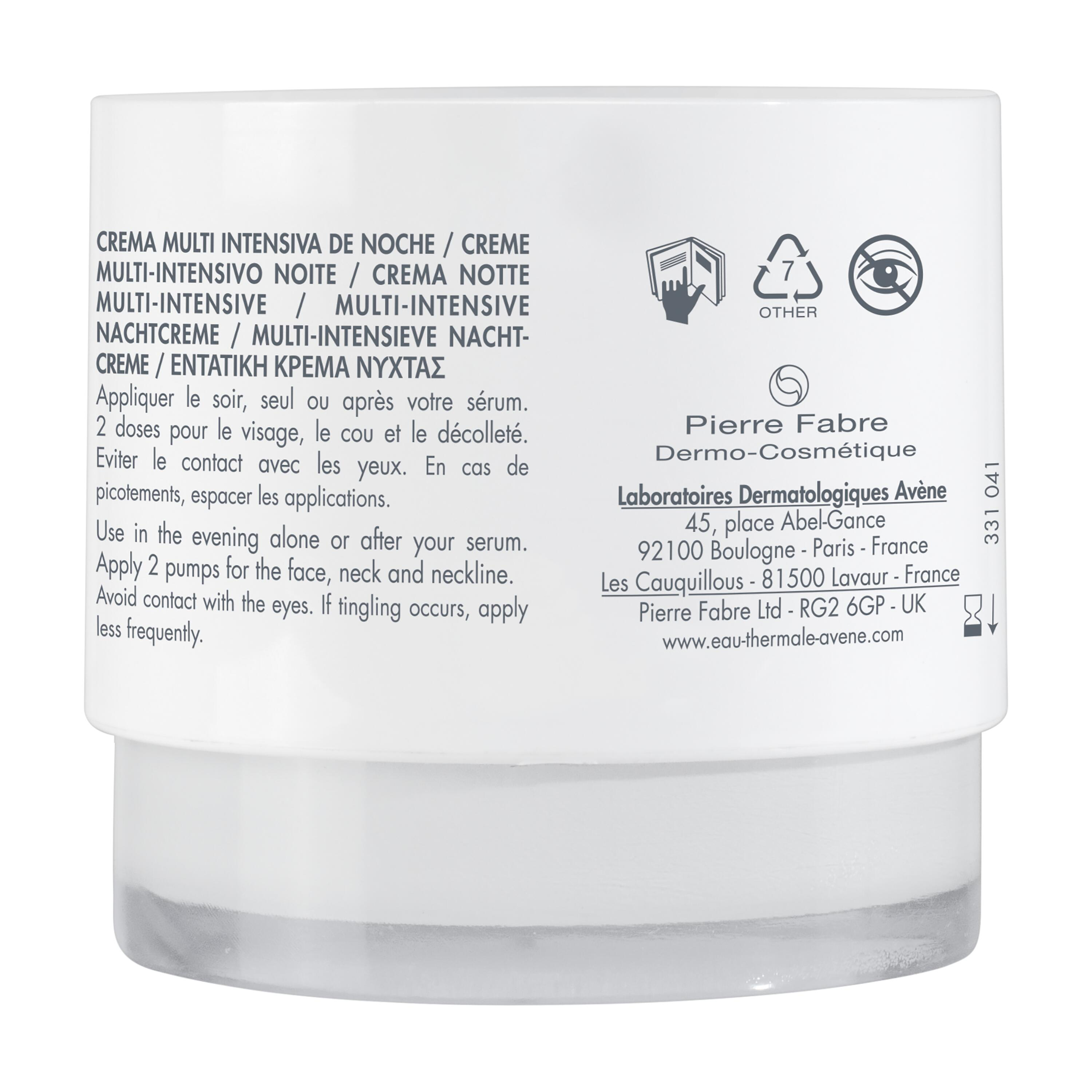 Voir la diapositive 2 : AVÈNE Hyaluron Activ B3 crème de nuit multi intensive 40ml
