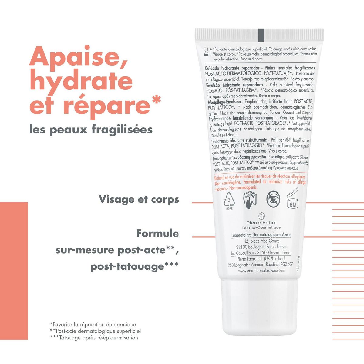 AVÈNE Cilcalfate+ émulsion soins hydra réparateur 40ml