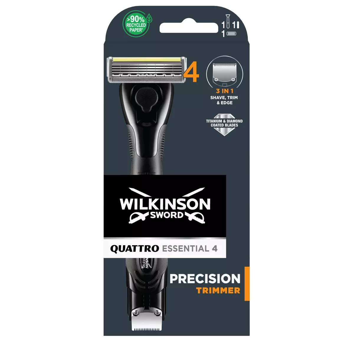 WILKINSON Rasoir Quatro Essential 4 précision 3 en 1 1 rasoir