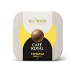 CAFE ROYAL Boules de café espresso intensité 6 compatibles CoffeeB 9 boules 51g