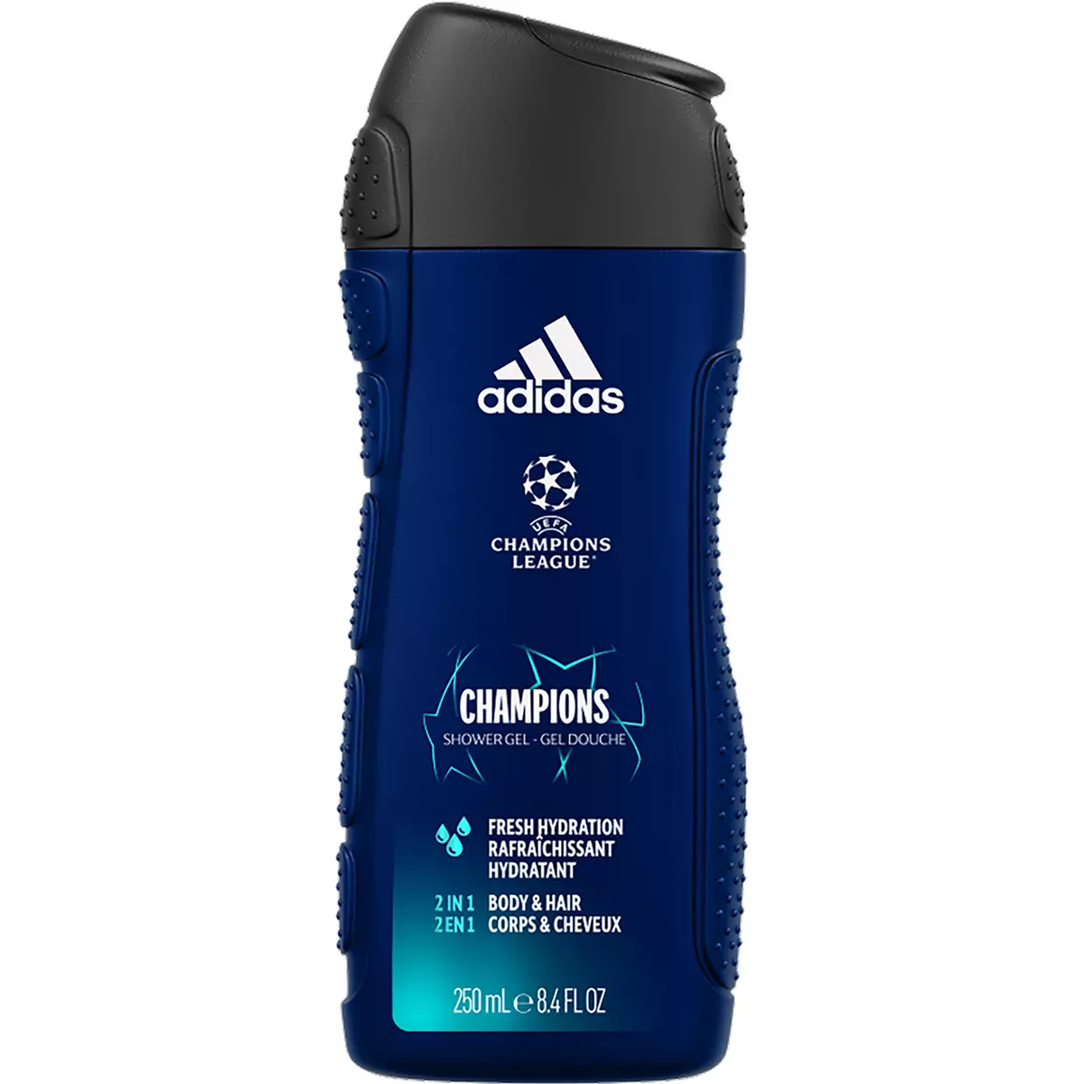 ADIDAS Gel douche rafraichissant hydratant corps et cheveux UEFA Champions league 250ml