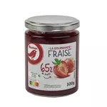 AUCHAN La gourmande confiture à la fraise 65% de fruits 320g
