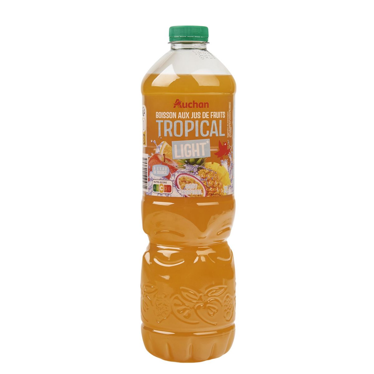 AUCHAN Boisson aux jus de fruits tropical light 2l