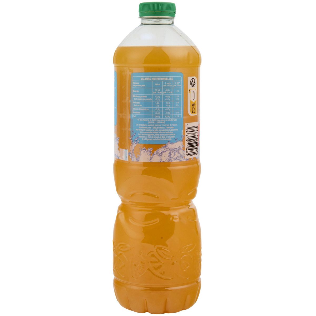 AUCHAN Boisson aux jus de fruits tropical light 2l