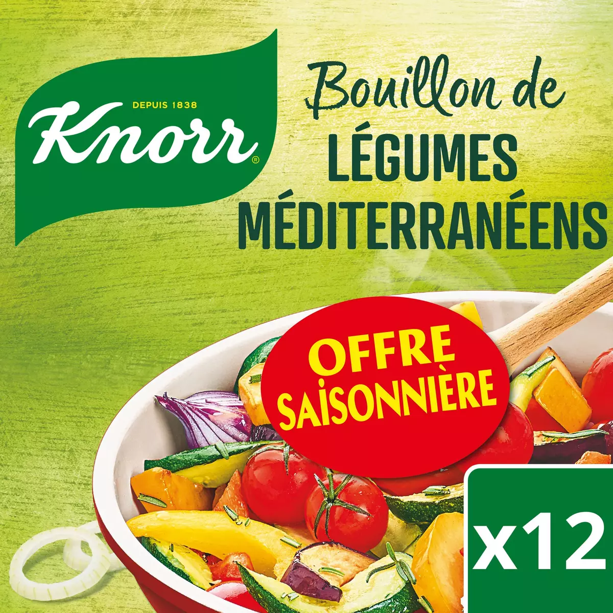 KNORR Bouillon de légumes méditerranéens 12 tablettes