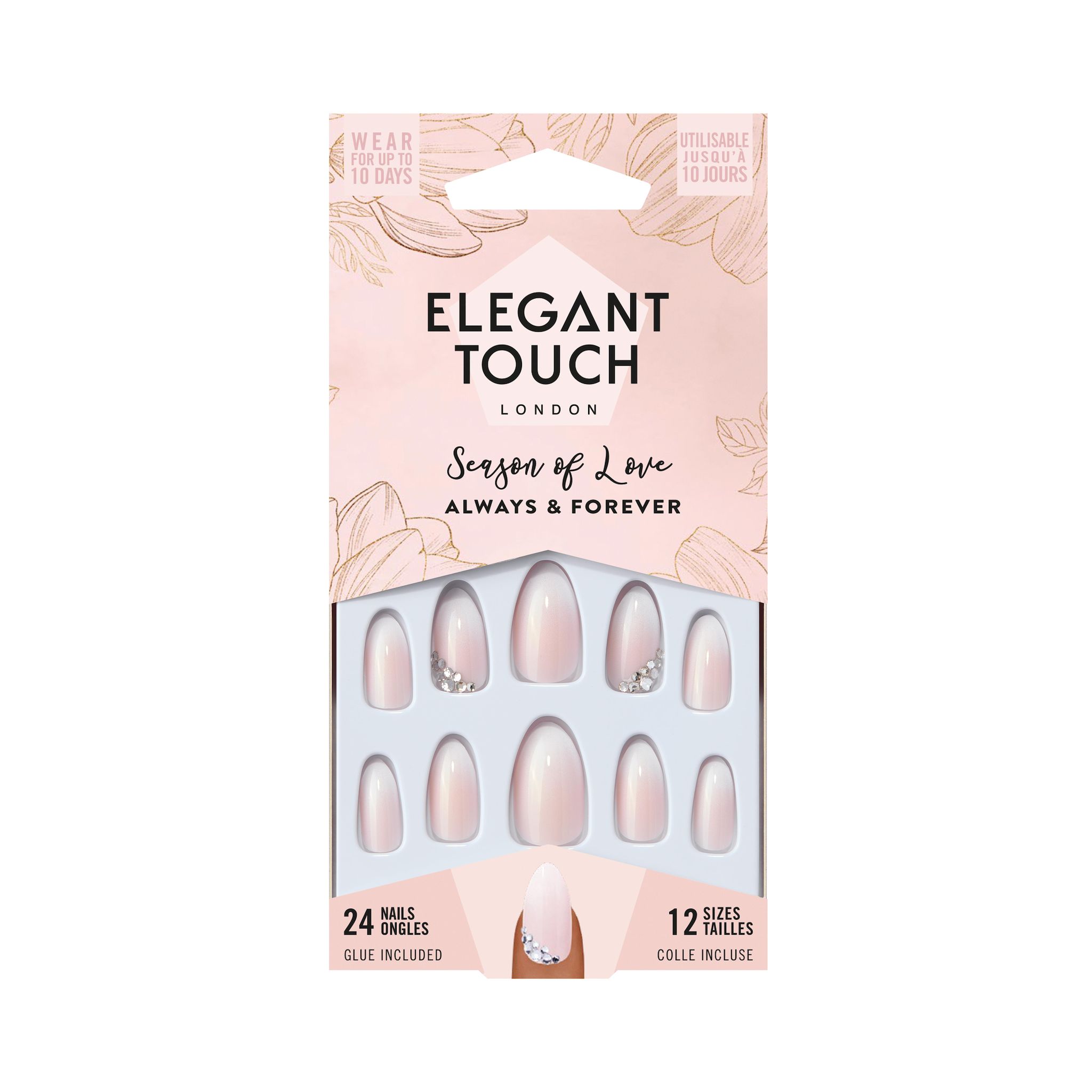 ELEGANT TOUCH Season Of Love Faux Ongles always & forever 24 faux ongles+colle