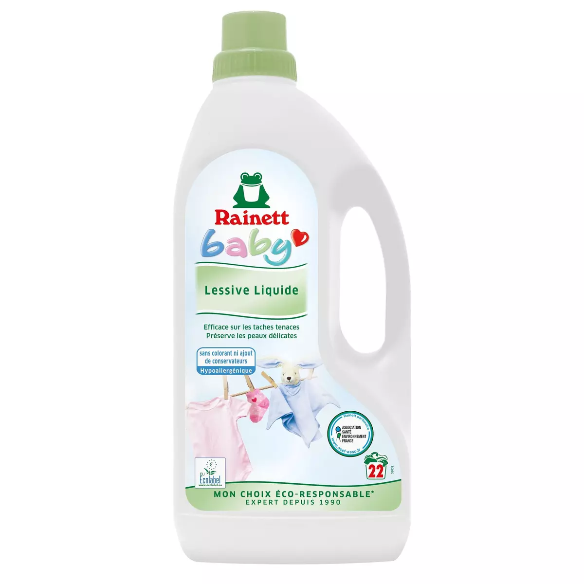 RAINETT Baby Lessive liquide hypoallergénique écologique 22 lavages 1.5l