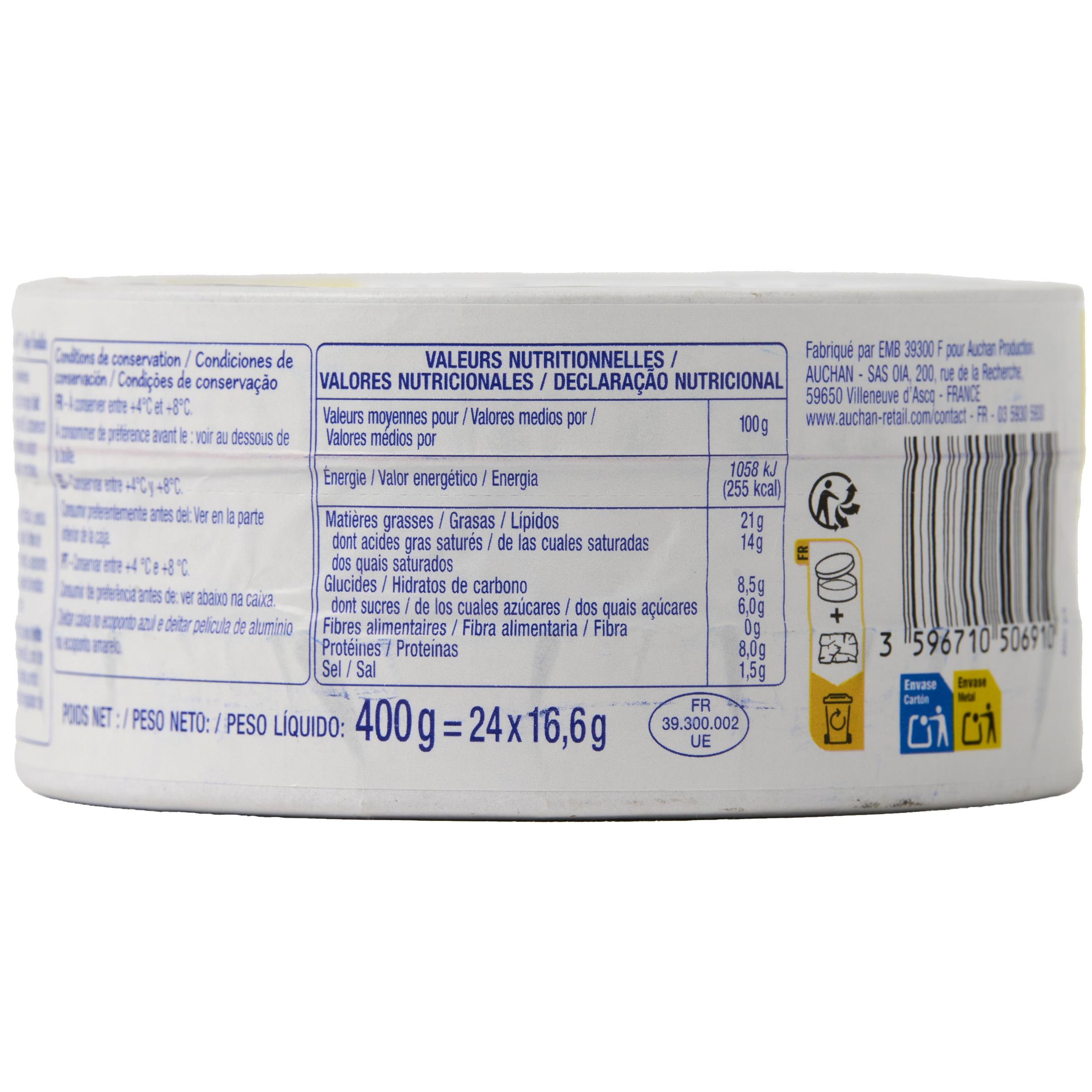 Voir la diapositive 3 : POUCE Triangles fromage fondu 24 pièces 400g