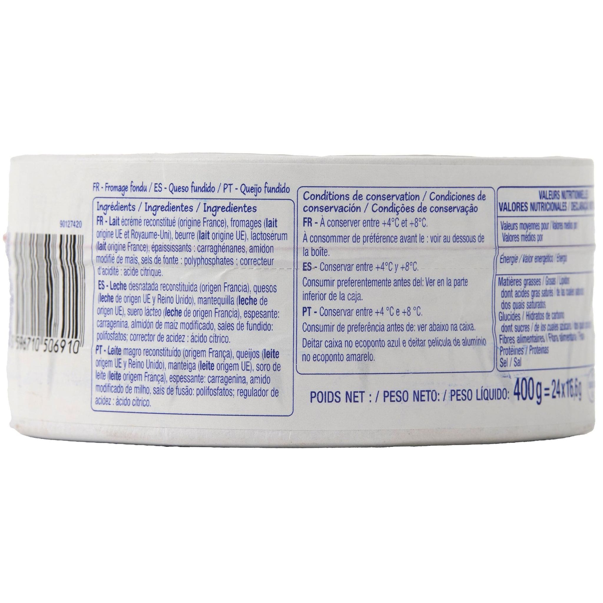 Voir la diapositive 3 : POUCE Triangles fromage fondu 24 pièces 400g
