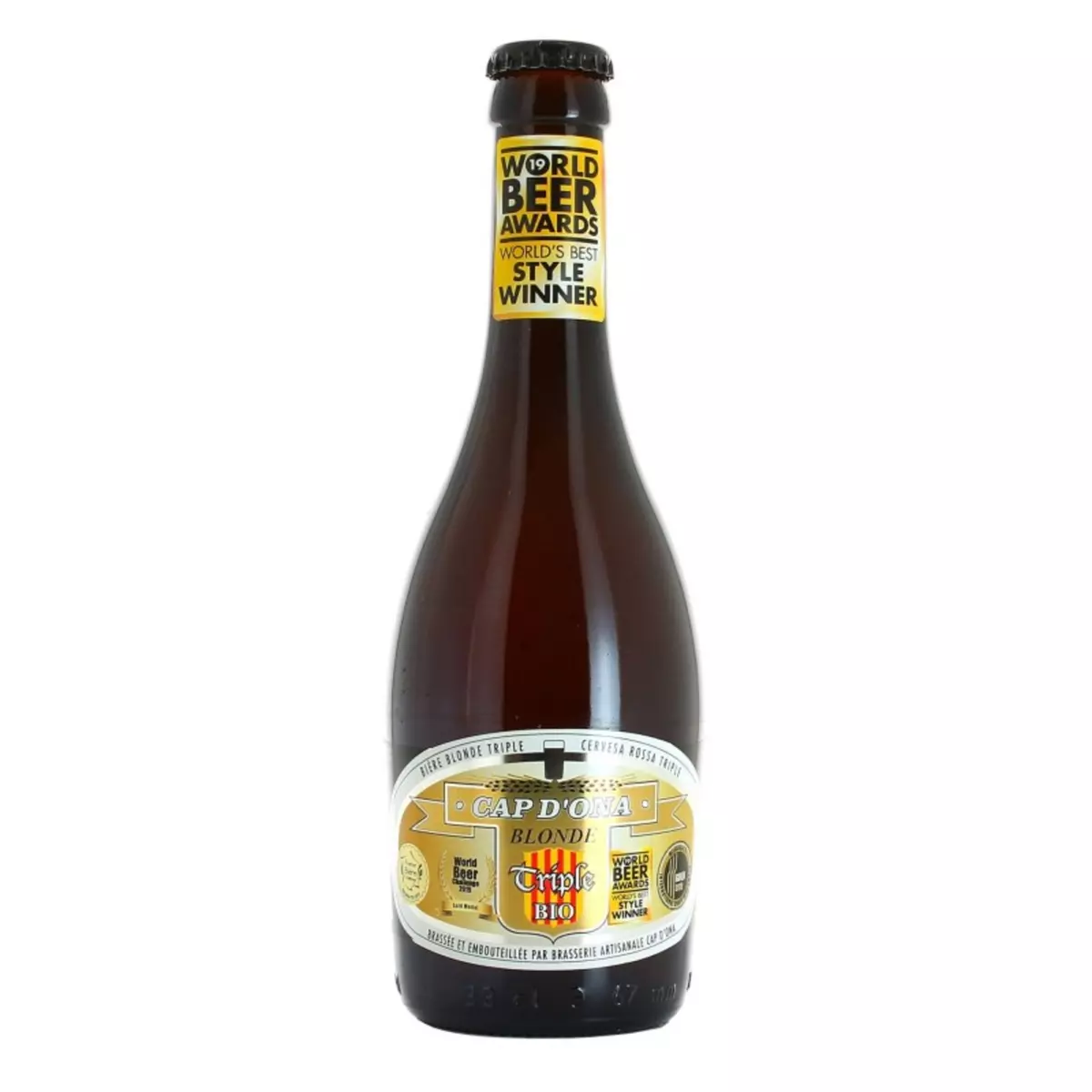CAP D'ONA Bière blonde triple bio 7.5% 33cl