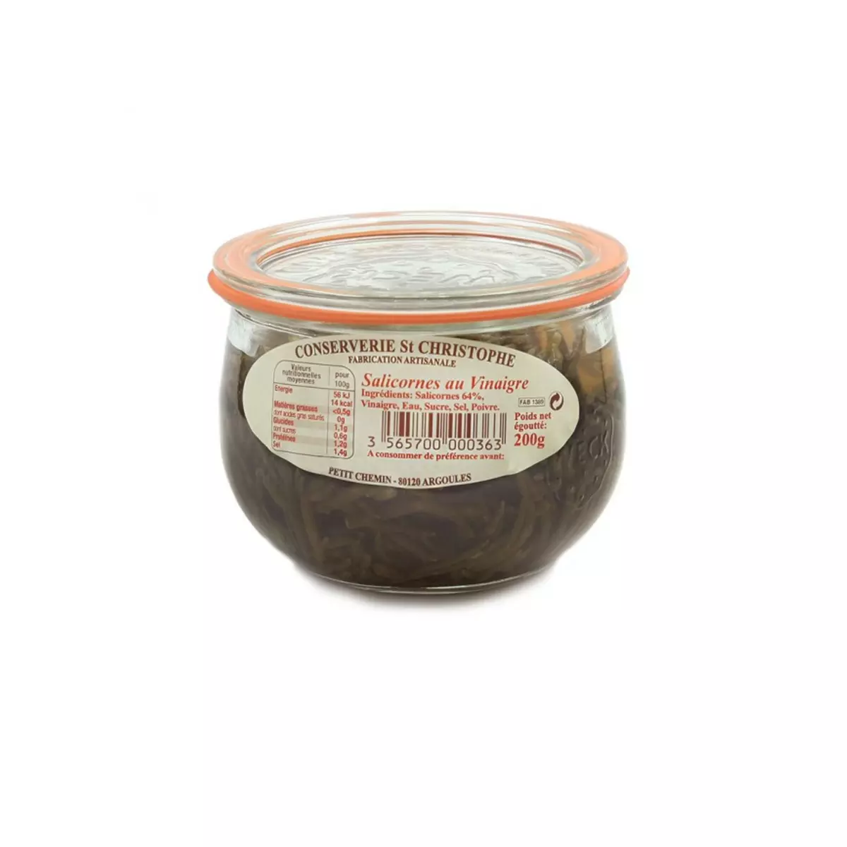 CONSERVERIE ST CHRISTOPHE Salicornes au vinaigre 200g