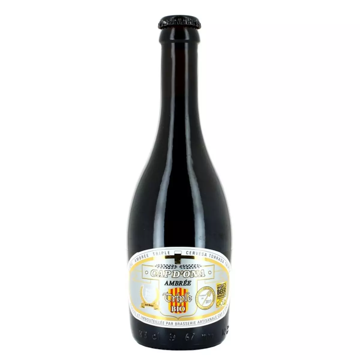 CAP D'ONA Bière ambrée triple bio 7.5% 33cl