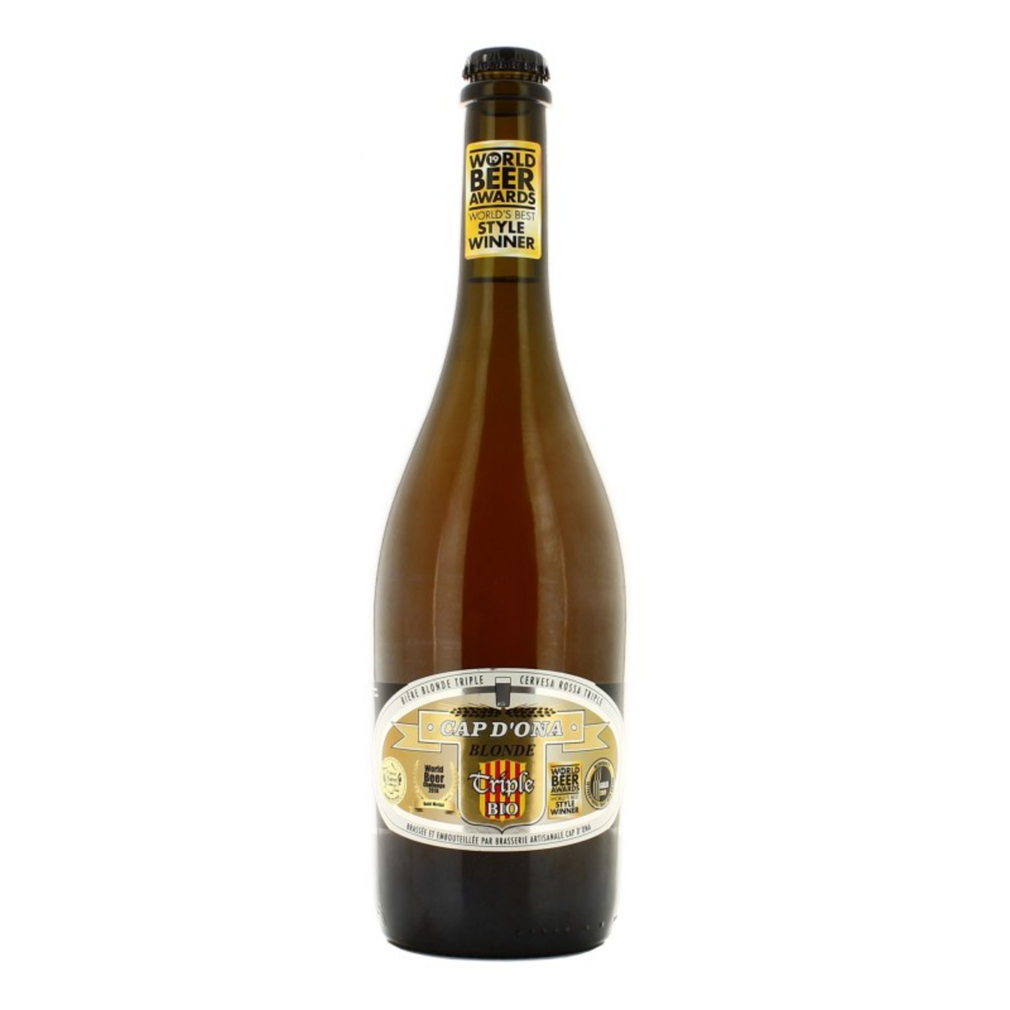 CAP D'ONA Bière blonde triple bio 7.5% 75cl