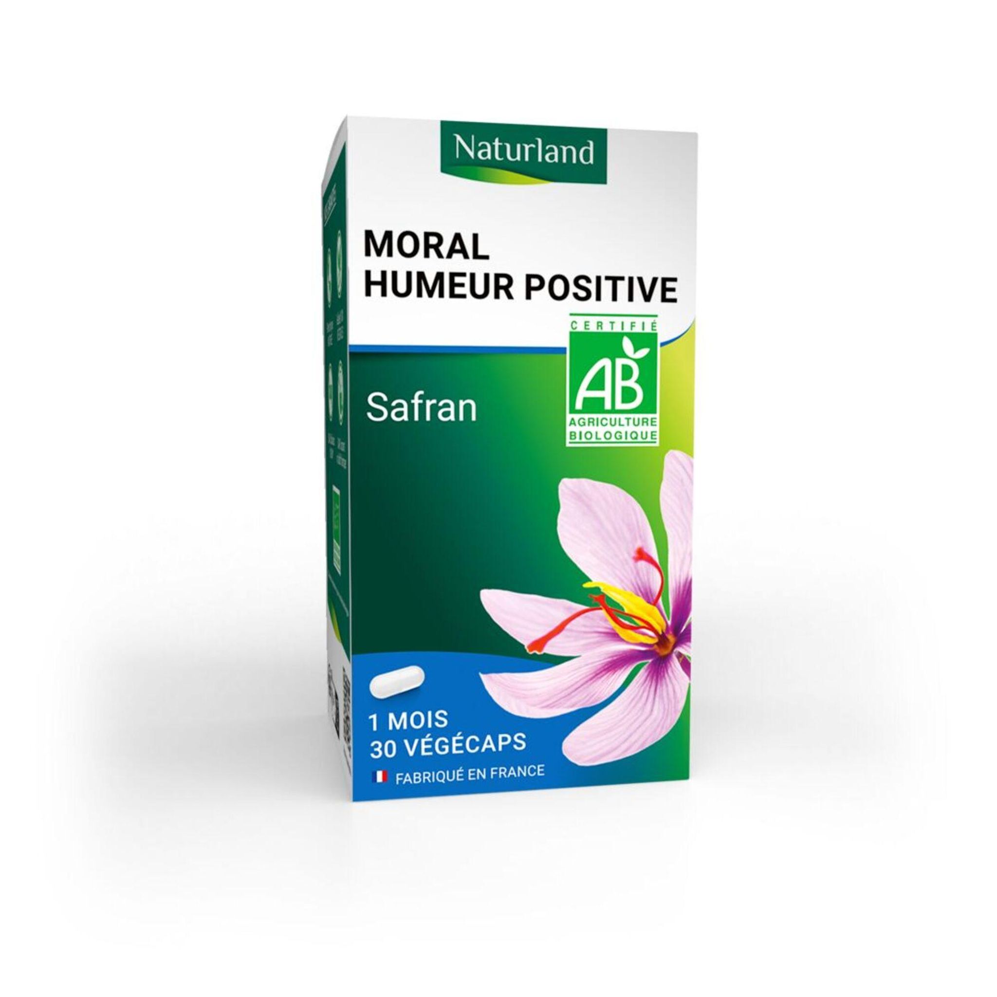 NATURLAND Complément alimentaire moral humeur positive safran bio 30 végécaps