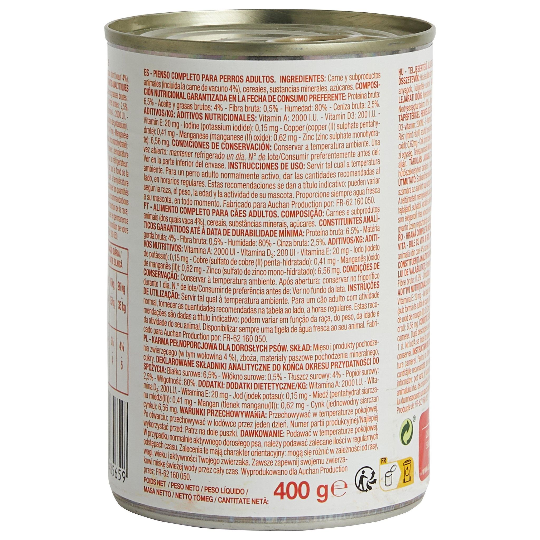 Voir la diapositive 4 : POUCE Boîte boulettes en sauce au boeuf pour chien adulte 400g