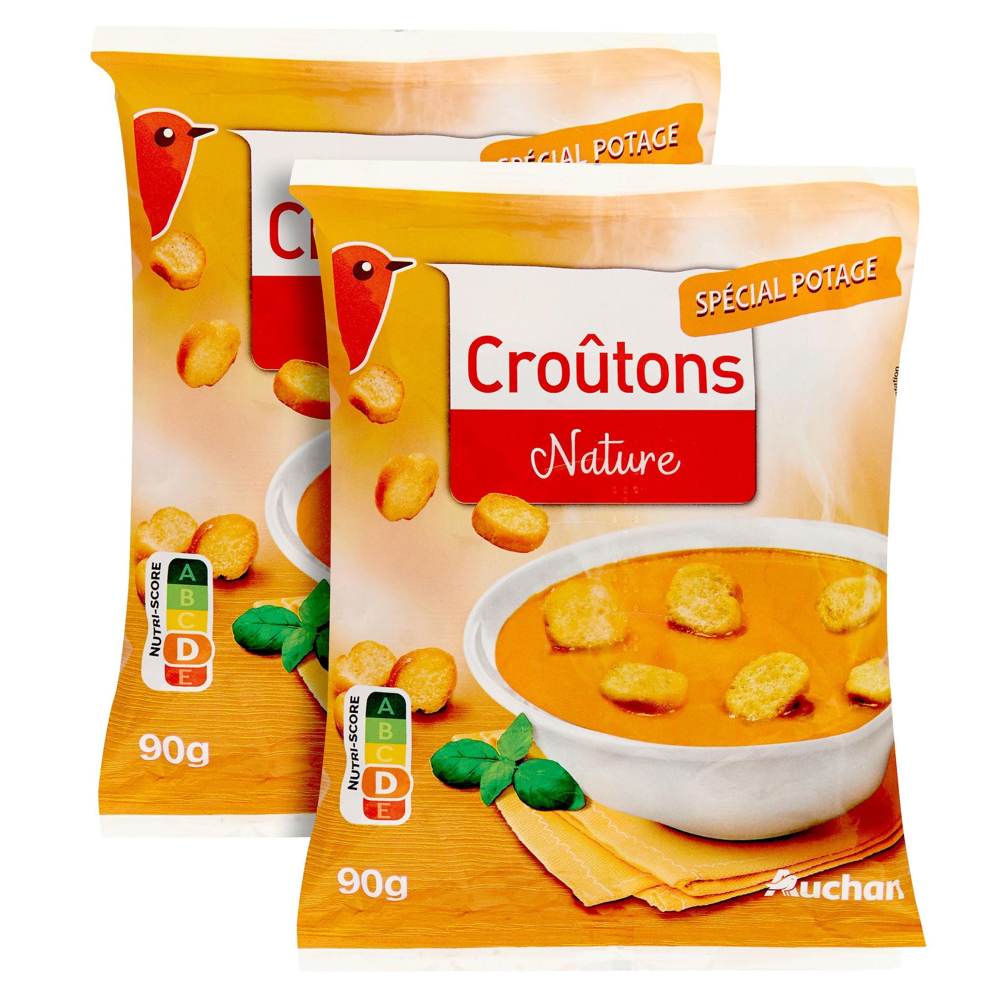 Voir la diapositive 2 : AUCHAN Croûtons nature 2x90g