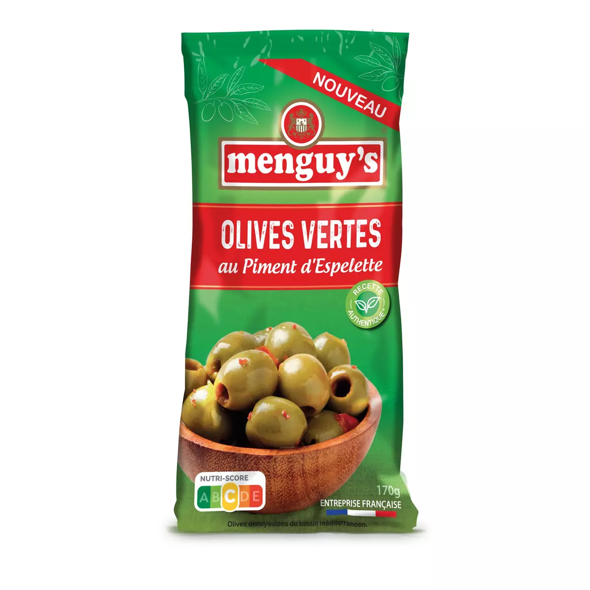 MENGUY'S Olives vertes au piment d'Espelette 170g