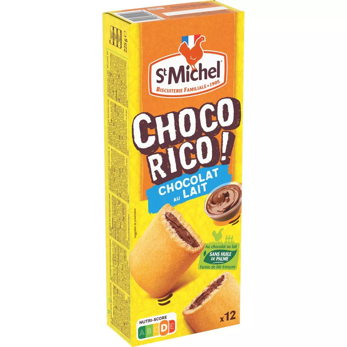 ST MICHEL Choco Rico biscuits au chocolat au lait 12 biscuits 225g