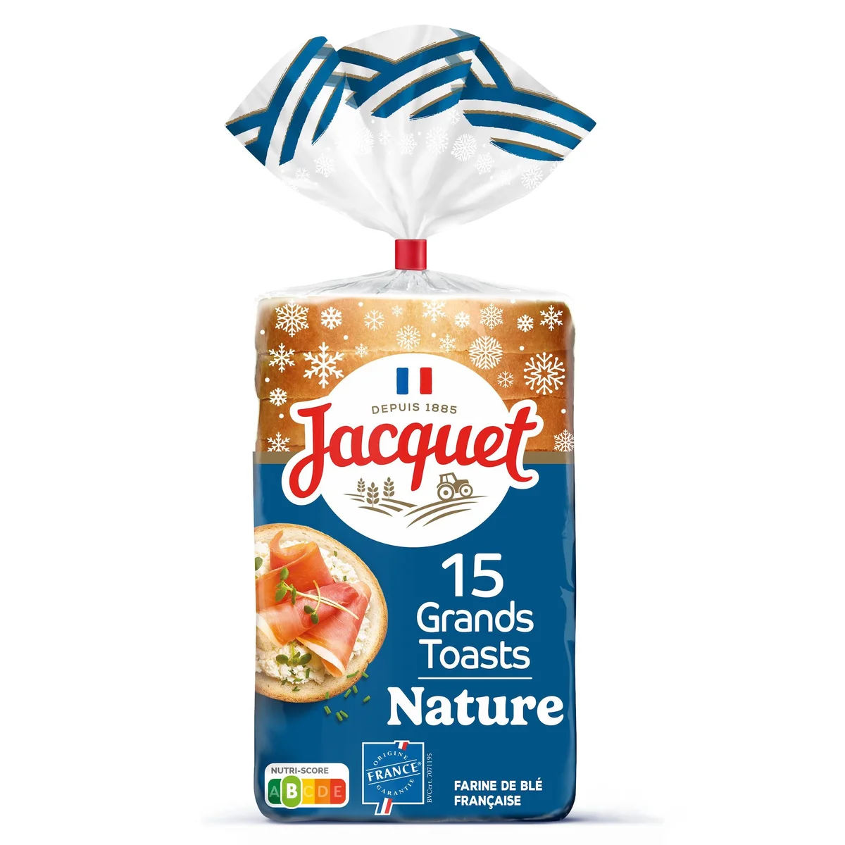 JACQUET Grands toasts nature 15 pièces 410g pas cher - Auchan.fr