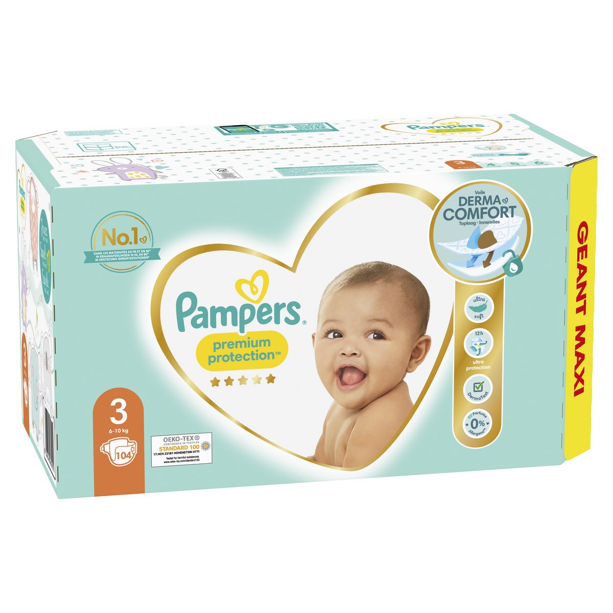 PAMPERS Premium protection Couches taille 3 (6-10kg) 104 couches