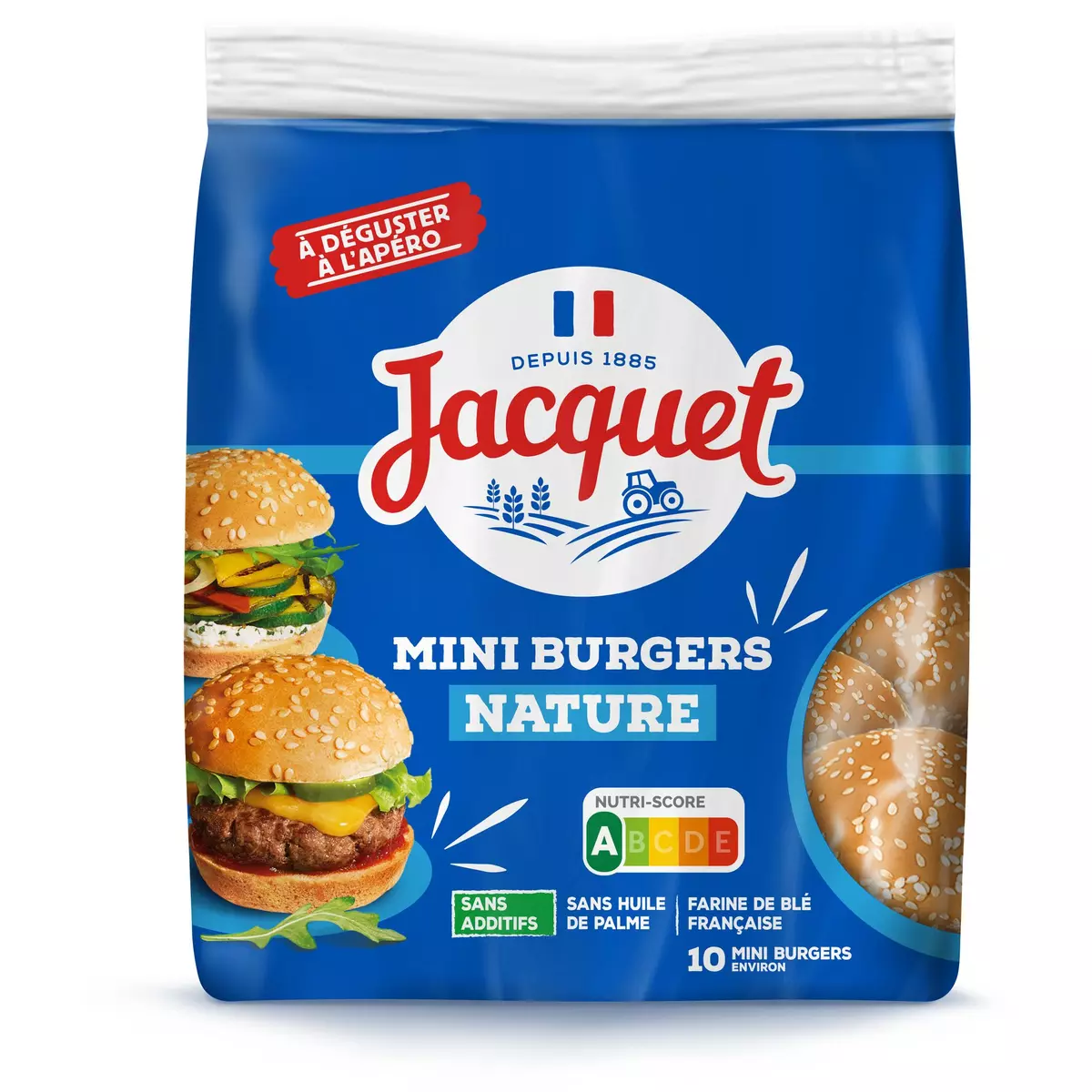 JACQUET Mini burgers nature 10 pièces 210g