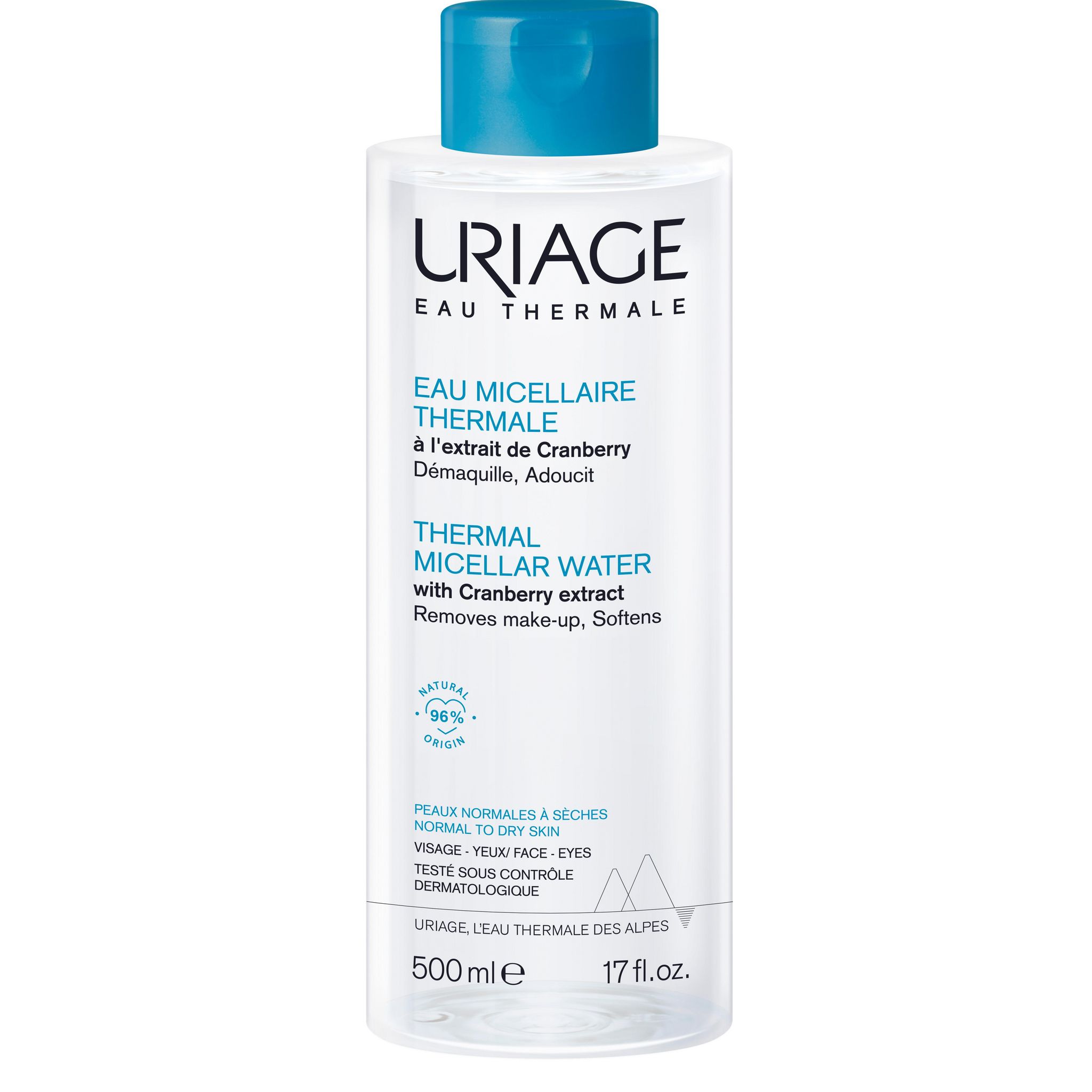 URIAGE Eau micellaire thermal peaux normales à sèches 500ml