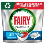 FAIRY Platinum+ tablettes lave-vaisselle tout en 1 propreté intense 31 tablettes