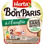HERTA Le Bon Paris Jambon cuit à l'étouffée sans nitrite 2 tranches 70g