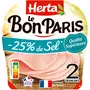 HERTA Le Bon Paris Jambon cuit à l'étouffée réduit en sel 2 tranches 70g