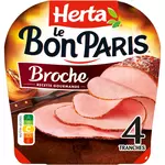HERTA Le Bon Paris Jambon cuit à la broche 4 tranches 140g