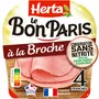 HERTA Le Bon Paris Jambon cuit à la broche sans nitrite 4 tranches 140g
