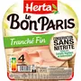 HERTA Le Bon Paris Jambon cuit tranché fin sans nitrite 4 tranches 120g