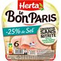 Voir la diapositive 2 : HERTA Le Bon Paris Jambon réduit en sel sans nitrite 6 tranches 210g