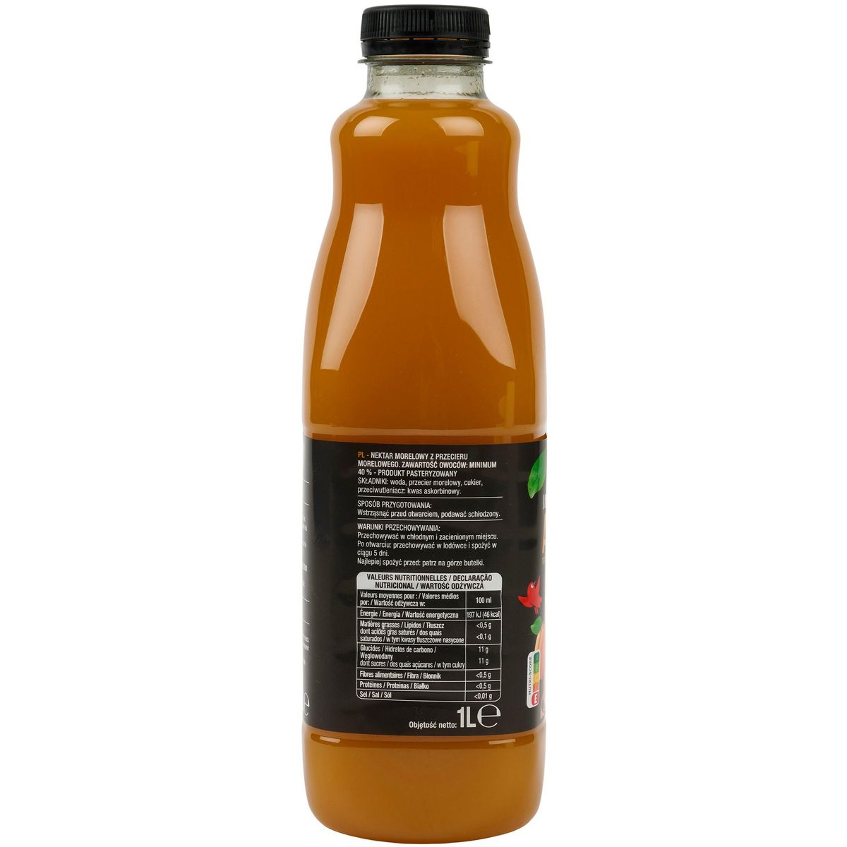 AUCHAN Nectar abricot Instant Gourmand 1l