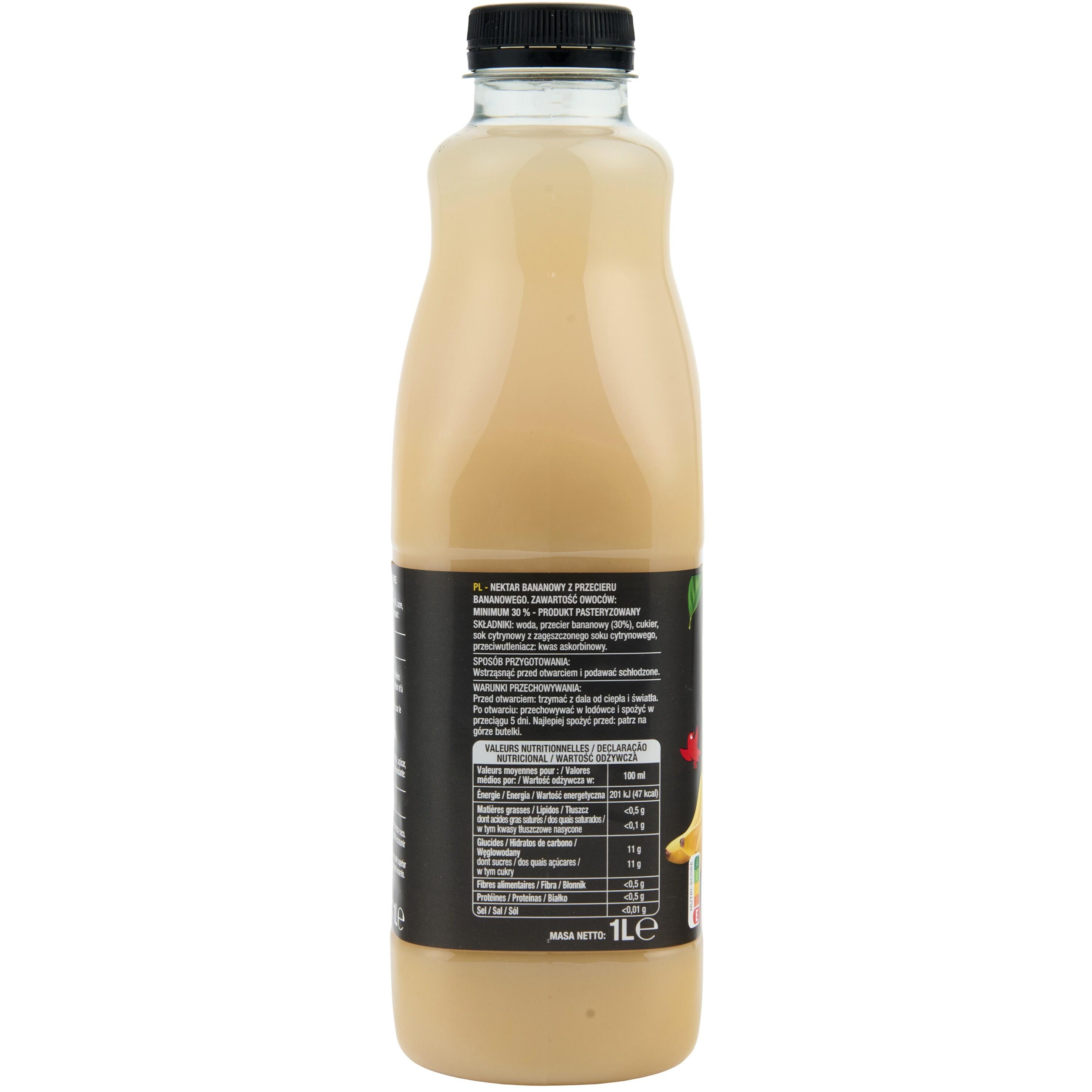 Voir la diapositive 2 : AUCHAN Instant gourmand Nectar de banane 1l
