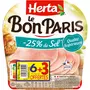 HERTA Le Bon Paris Jambon cuit réduit en sel 6 tranches + 3 offertes 315g
