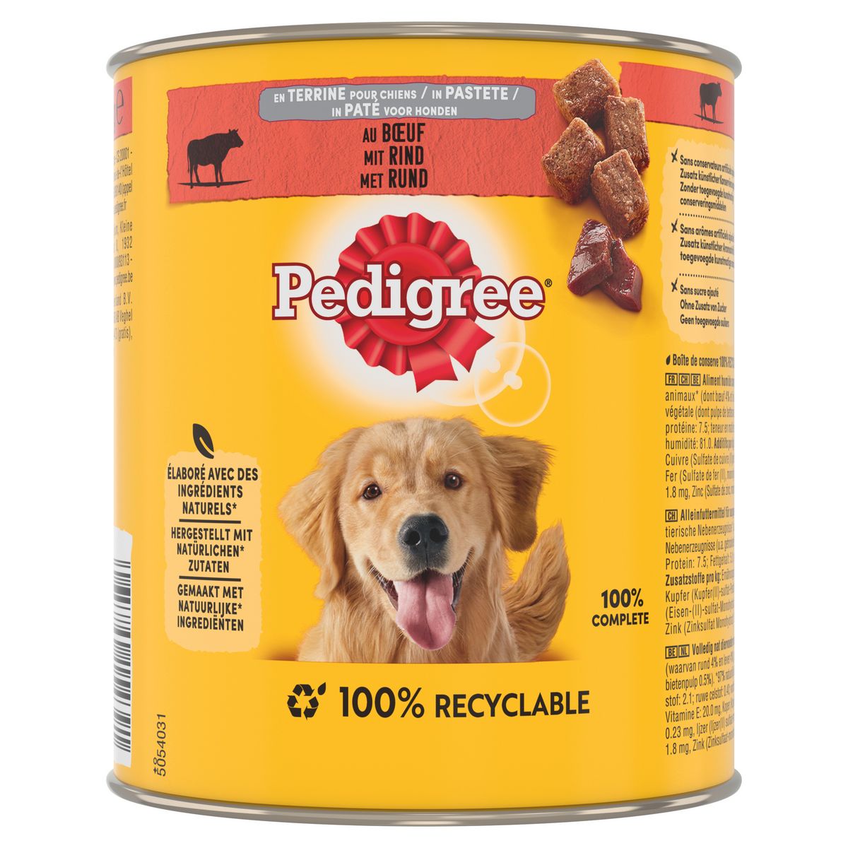 PEDIGREE Boîte en terrine au boeuf pour chien adulte 800g
